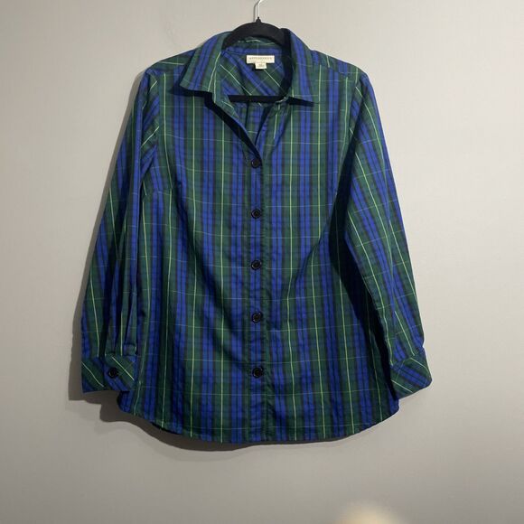 Tops - Appleseed's Women's Plaid Button-Up Size 12 Cozy Fall Shirt, Long Sleeves